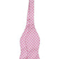 Gravata borboleta masculina Tommy Hilfiger de seda xadrez rosa tamanho regular