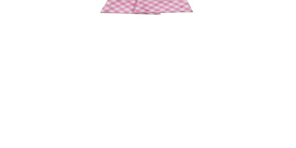 Gravata borboleta masculina Tommy Hilfiger de seda xadrez rosa tamanho regular