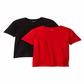 Pacote com 2 cuecas Ralph Lauren Boy's Crew Tee - Vermelho/Cinza, tamanho médio