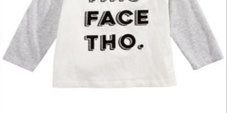 First Impressions Toddler Boy's This Face Print Cotton T-Shirt White Size 2T