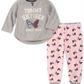 Conjunto de pijama borboleta Tommy Hilfiger para bebês, 2 peças, tamanho 2XS, cinza