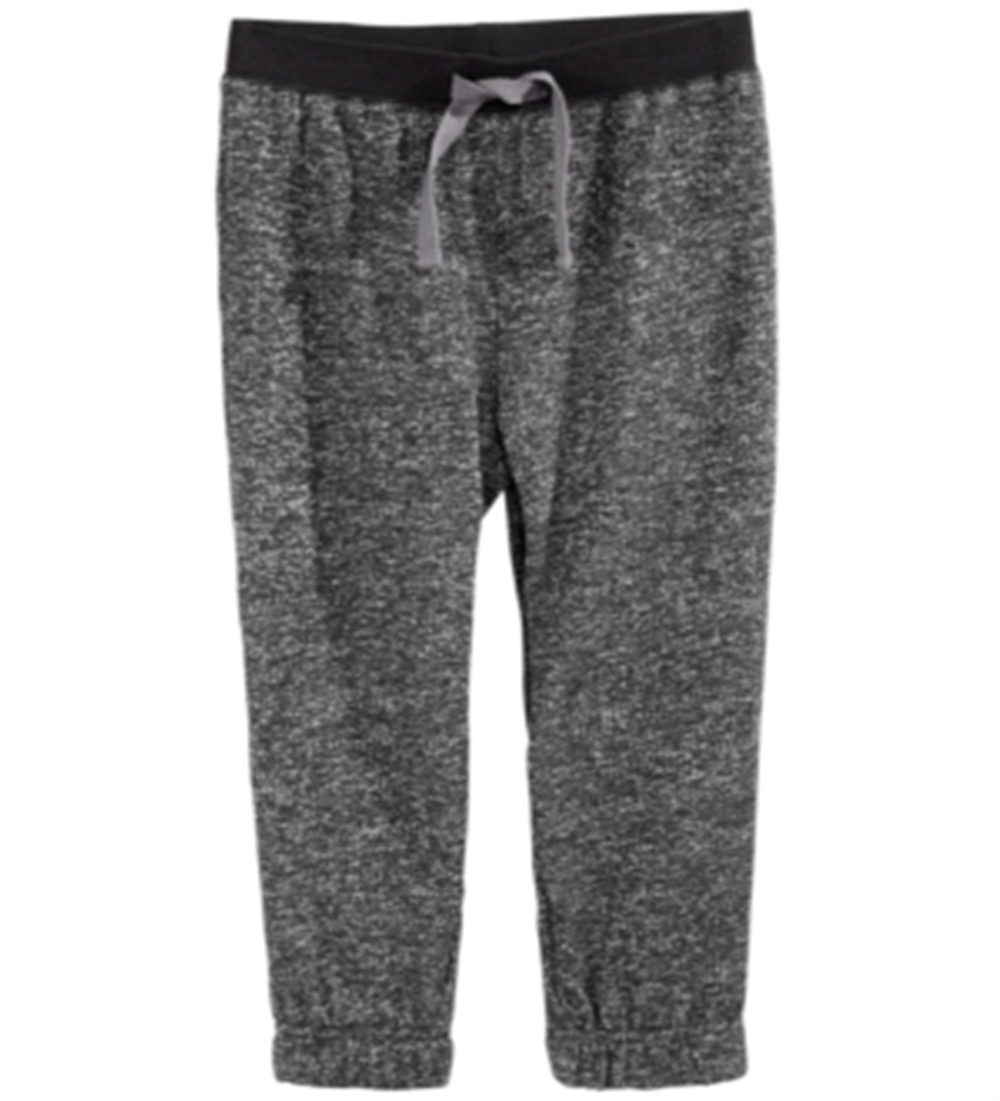 Calça jogger mesclada para meninos First Impressions, preta, tamanho 2T