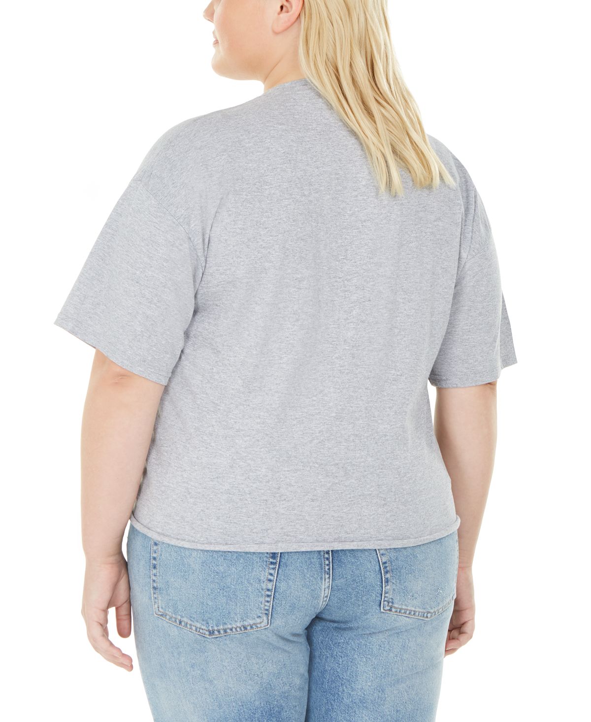 Camiseta feminina Love Tribe com estampa da NASA, cinza, tamanho 1X