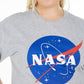 Camiseta feminina Love Tribe com estampa da NASA, cinza, tamanho 1X