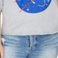 Camiseta feminina Love Tribe com estampa da NASA, cinza, tamanho 1X
