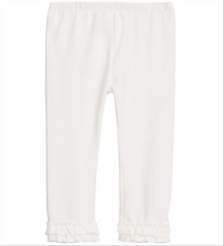 First Impressions Toddler Girl's Ruffle Hem Leggings White Size 3T