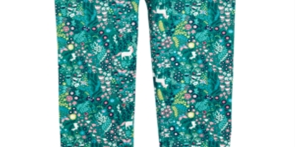 Legging estampada First Impressions para meninas, tamanho 2T, verde