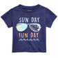 Camiseta estampada First Impressions Baby Boy's Fun Day, azul, tamanho 18 meses