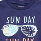 Camiseta estampada First Impressions Baby Boy's Fun Day, azul, tamanho 18 meses