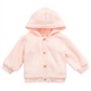 Primeiras impressões Cardigan com capuz de pele sintética para bebê menina rosa tamanho 0-3 meses