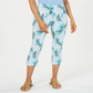 Calça Capri Estampada Feminina Charter Club Azul Tamanho 8 Petite