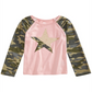 Camiseta infantil camuflada com glitter e estrela da Epic Threads, rosa, tamanho 4T