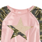 Camiseta infantil camuflada com glitter e estrela da Epic Threads, rosa, tamanho 4T