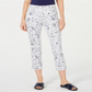 Calça jeans Capri Bristol estampada feminina Charter Club, azul, tamanho 8