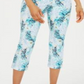 Calça Capri Estampada Feminina Charter Club Azul Tamanho 12 Petite