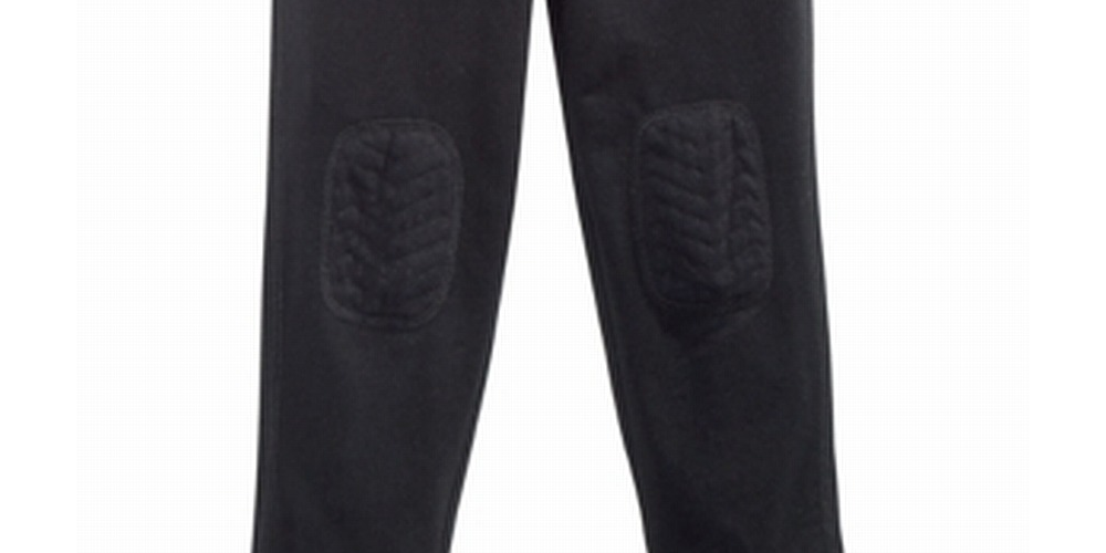 Calças com patch no joelho para meninos First Impressions Toddler, pretas, tamanho 2T