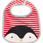 Babador reversível de algodão para meninos First Impressions Penguin, tamanho regular, branco