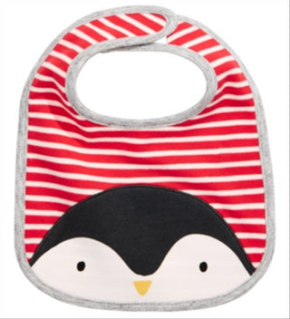 First Impressions Baby Boy's Cotton Reversible Penguin Bib White Size Regular