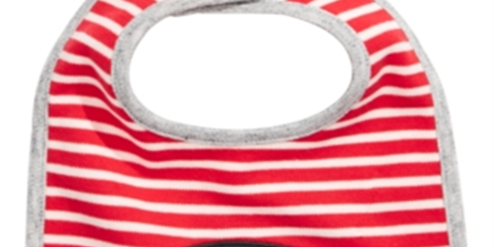 Babador reversível de algodão para meninos First Impressions Penguin, tamanho regular, branco