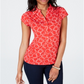 Camisa polo feminina estampada Charter Club vermelha tamanho X-Large