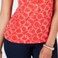 Camisa polo feminina estampada Charter Club vermelha tamanho X-Large