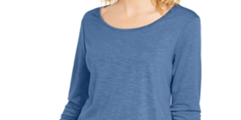 Top de chiffon feminino Style &amp; Co, azul, tamanho XX-G