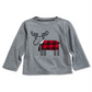 Camiseta infantil First Impressions com apliques de alce para meninos, cinza, tamanho 3 a 6 meses