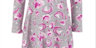 Vestido floral unicórnio para meninas Epic Threads, cinza, tamanho 6