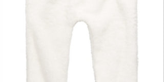 Calça jogger de lã sintética sherpa para meninos e meninas First Impressions, branca, tamanho 3-6 meses