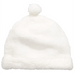 First Impressions Chapéu de pompom falso sherpa para meninos e meninas, branco, tamanho 6-12 meses