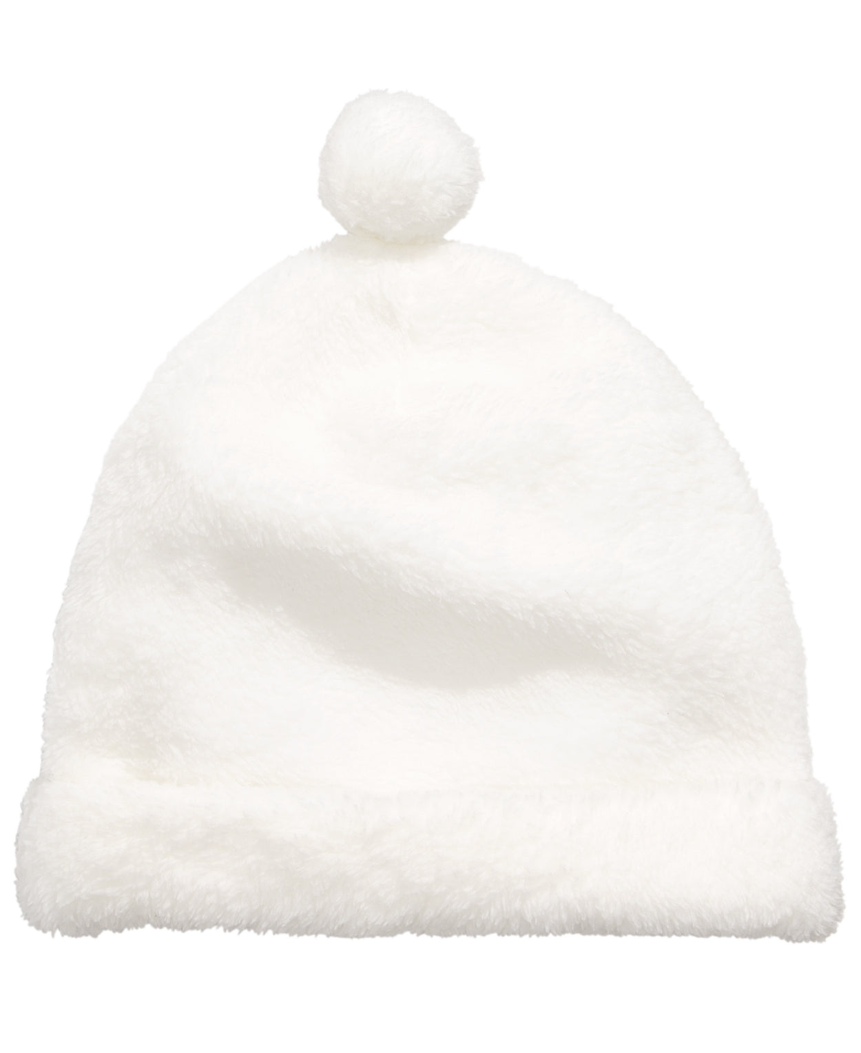 Chapéu pompom sintético sherpa First Impressions para meninos, cor anjo branco, tamanho 0-6 meses