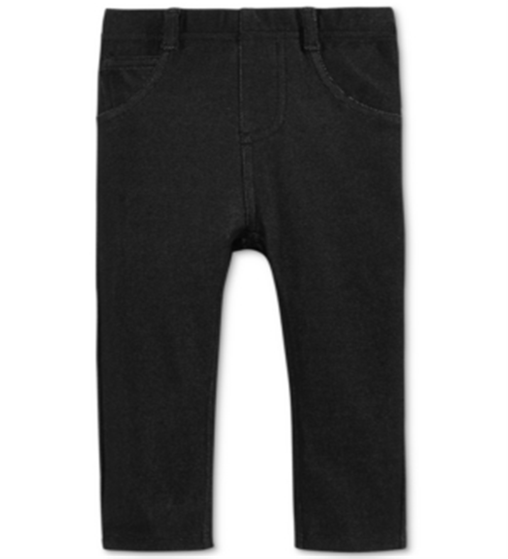 Calça jeans infantil First Impressions Baby Girl, preta, tamanho 12 meses