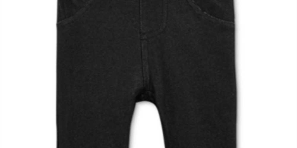 Calça jeans infantil First Impressions Baby Girl, preta, tamanho 12 meses
