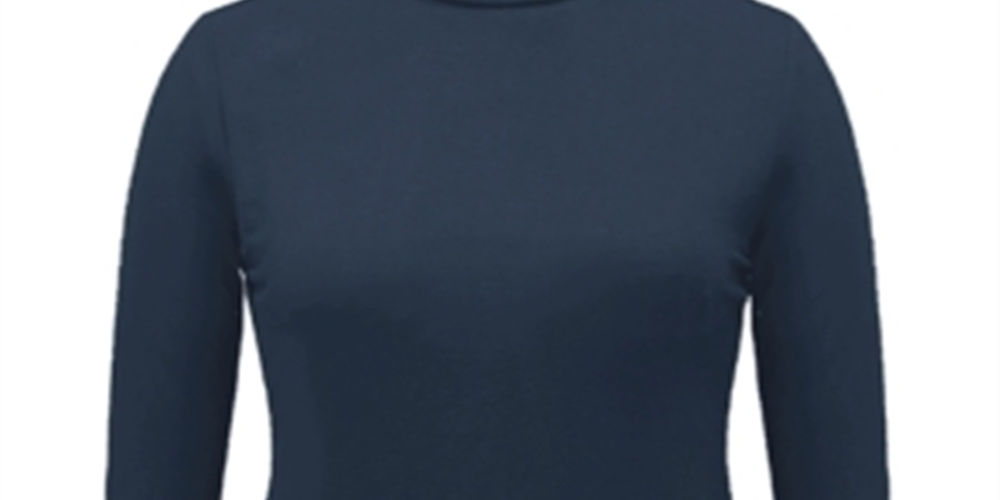 Blusa de gola alta feminina Style &amp; Co, azul, tamanho pequeno