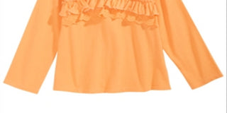Camiseta de algodão com babados First Impressions para bebê menina, amarela, tamanho 18 meses