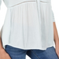 Top feminino estilo &amp; co com decote em V, tecido misto, tamanho menta, tamanho XX-grande