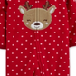 Carter's Baby Girl's Reindeer Zip Fleece Sleep &amp; Play Print Vermelho Tamanho 6MOS
