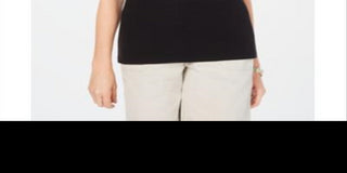 Camiseta feminina Karen Scott de algodão com estampa gráfica de abacaxi, preta, tamanho pequeno