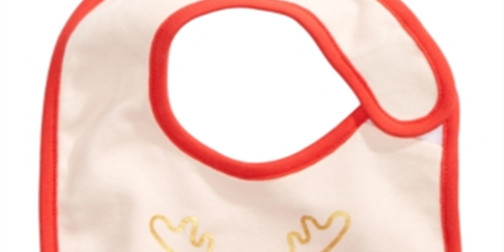 Babador de algodão para bebê First Impressions Baby Girl, tamanho regular, vermelho