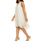 Vestido feminino de renda com decote profundo e manga curta, tamanho extragrande, marrom, da coleção JM