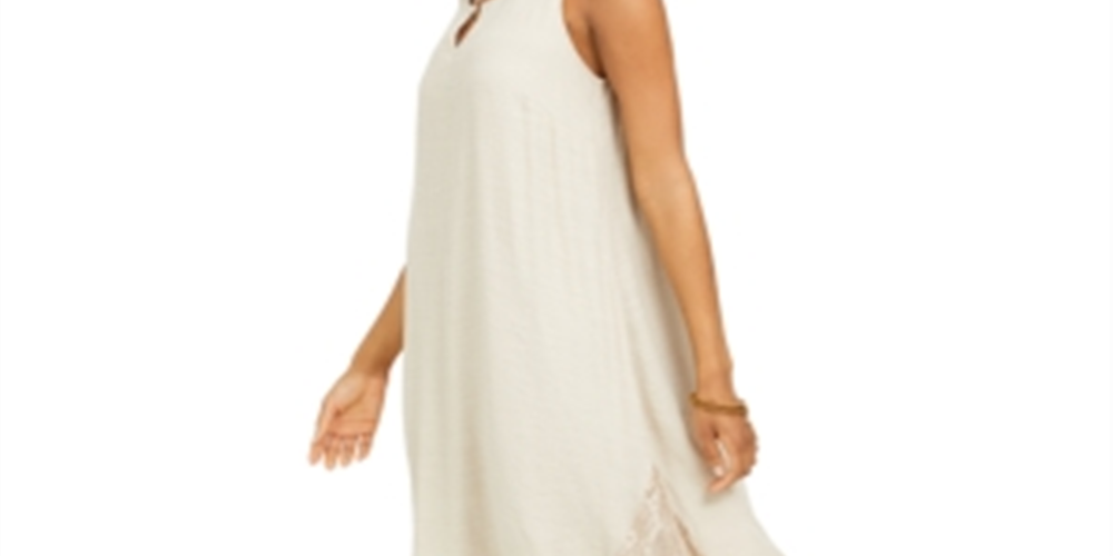Vestido feminino de renda com decote profundo e manga curta, tamanho extragrande, marrom, da coleção JM