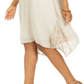 Vestido feminino de renda com decote profundo e manga curta, tamanho extragrande, marrom, da coleção JM