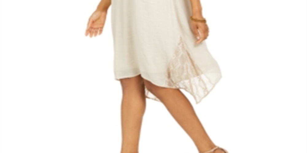 Vestido feminino de renda com decote profundo e manga curta, tamanho extragrande, marrom, da coleção JM