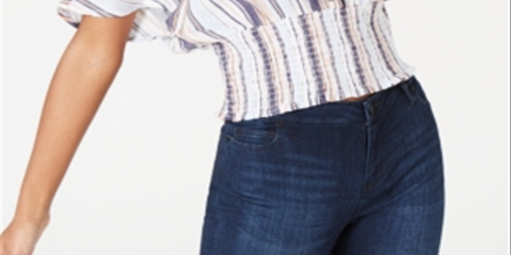 Blusa curta Crave Fame Junior com manga morcego, azul, tamanho M