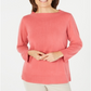 Karen Scott Suéter Feminino Gola Bateau Manga Longa Rosa Tamanho XS