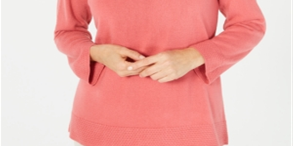 Karen Scott Suéter Feminino Gola Bateau Manga Longa Rosa Tamanho XS