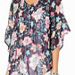 Blusa floral feminina Style &amp; Co, azul, tamanho pequeno