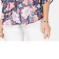 Blusa floral feminina Style &amp; Co, azul, tamanho pequeno
