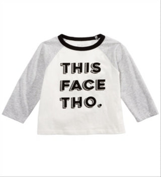 First Impressions Baby Boy's This Face Print T-Shirt White Size 24 Months
