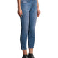 Calça jeans skinny feminina Lucky Brand com acabamento em viés Ava, azul, tamanho 54